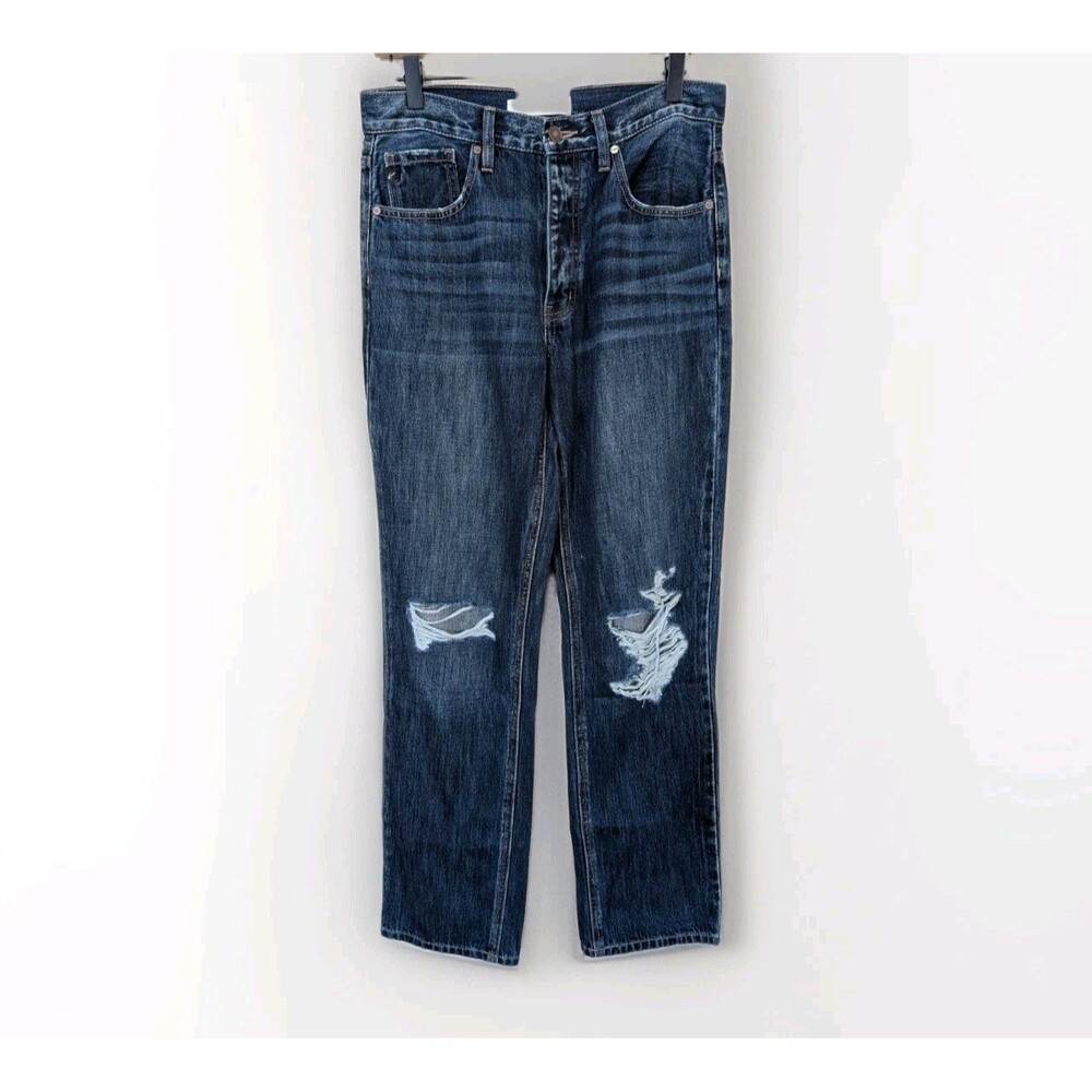 Vintage KanCan Estilo Mom Jeans Womens 5 26 High Rise Distressed Straight Leg